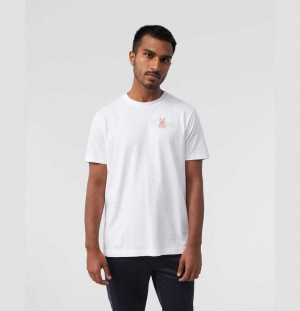 Tees Psycho Bunny Big Bunny Graphic Tee Hombre Blancos | AV4568012