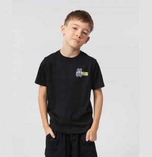 Tees Psycho Bunny Big Bunny Graphic Tee Niños Negros | MX9315604