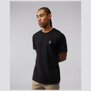 Tees Psycho Bunny Calder Tee Hombre Negros | SV4803672