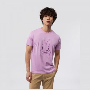 Tees Psycho Bunny Calle Graphic Tee Hombre 536 Orchid | JP7451923