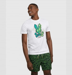 Tees Psycho Bunny Carson Tee Hombre Blancos | PE2860157