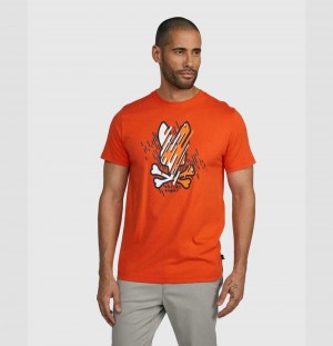 Tees Psycho Bunny Carson Tee Hombre Naranjas | CO8062574