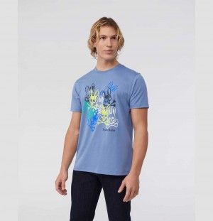 Tees Psycho Bunny Chrystie Printed Graphic T-shirt Hombre 424 Bal Harbour | HI0582976