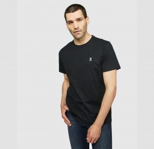 Tees Psycho Bunny Classic Crew Neck Hombre Negros | JQ2096537