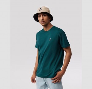 Tees Psycho Bunny Classic Crew Neck T Shirt Hombre 407 Spruce | YN2547931