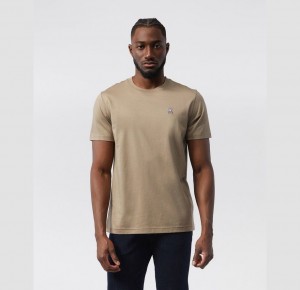 Tees Psycho Bunny Classic Crew Neck T Shirt Hombre 238 Antique Taupe | XA7624058