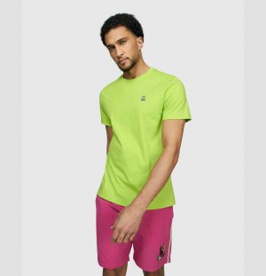 Tees Psycho Bunny Classic Crew Neck Tee Hombre 322 Acid Lime | BT0364825