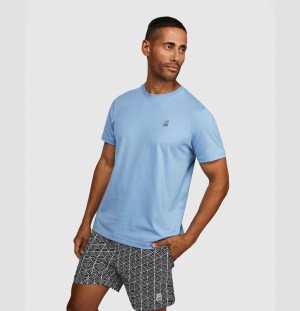 Tees Psycho Bunny Classic Crew Neck Tee Hombre Azules | UK7164908