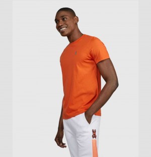 Tees Psycho Bunny Classic Crew Neck Tee Hombre Naranjas | HA1407683