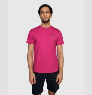 Tees Psycho Bunny Classic Crew Neck Tee Hombre 656 Magenta Storm | LS9215436