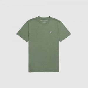 Tees Psycho Bunny Classic Crew Neck Tee Hombre 376 Laurel Wreath | NA4259380
