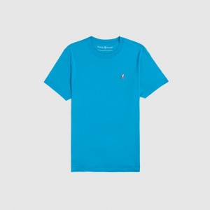 Tees Psycho Bunny Classic Crew Neck Tee Hombre Azules | IS0651982