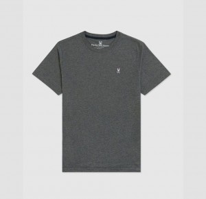 Tees Psycho Bunny Classic Grey Crew Neck Tee Hombre 498 Heather Storm | IF0347895