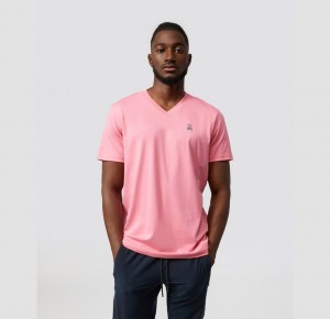 Tees Psycho Bunny Classic V Neck Hombre Rosas | BS1258973