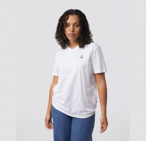 Tees Psycho Bunny Classic V Neck Hombre Blancos | FT4201596