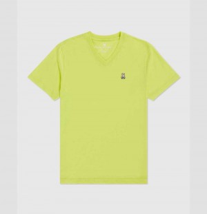 Tees Psycho Bunny Classic V Neck Tee Hombre Azules | IO2843701