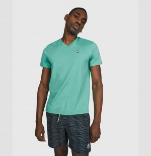 Tees Psycho Bunny Classic V Neck Tee Hombre 446 Miami Pool | DN6540987