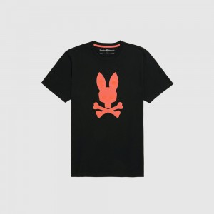 Tees Psycho Bunny Cleveland Graphic Tee Hombre Negros | OV9683247