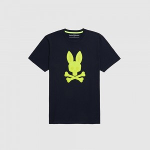 Tees Psycho Bunny Cleveland Graphic Tee Hombre Azul Marino | HF1576904