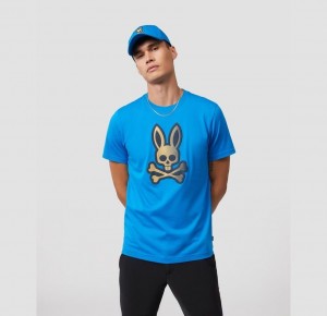 Tees Psycho Bunny Copa Gradient Logo Graphic Hombre Azules | TW1974305