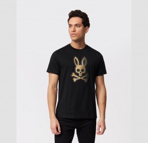 Tees Psycho Bunny Copa Gradient Logo Graphic Hombre Negros | UG8726410