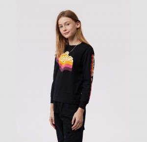 Tees Psycho Bunny Dalles Graphic Long Sleeve Niños Negros | SY1436827