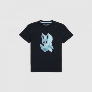 Tees Psycho Bunny Dayton Graphic Tee Niños Azul Marino | CE2941805