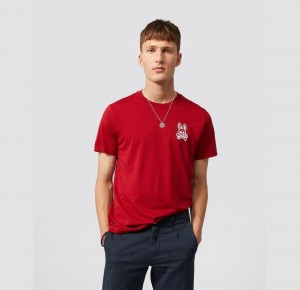 Tees Psycho Bunny Depoe Bunny Back Graphic Hombre Rojos | YN3745281