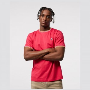 Tees Psycho Bunny Fashion Tee Hombre 659 Bright Fuschia | WK3746502
