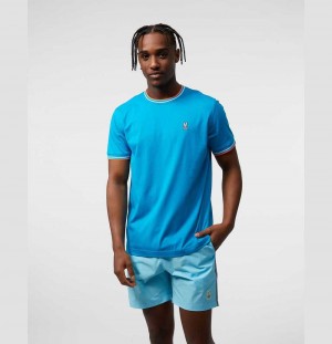 Tees Psycho Bunny Fashion Tee Hombre Azules | FK0569827