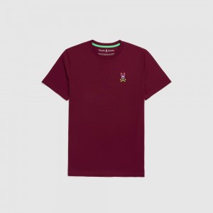 Tees Psycho Bunny Fremont Back Graphic Tee Hombre 607 Crimson | LI3861704