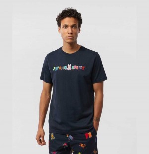 Tees Psycho Bunny Fulton Short Sleeve Tee Hombre Azul Marino | LA5947086