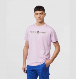 Tees Psycho Bunny Greenwich Tee Hombre Lavanda | JG8926140