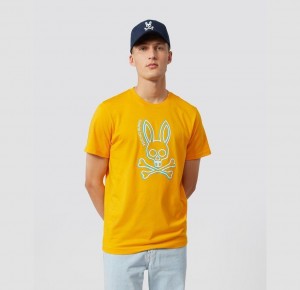 Tees Psycho Bunny Gresham High Density Graphic Hombre 815 Saffron | IB8329410