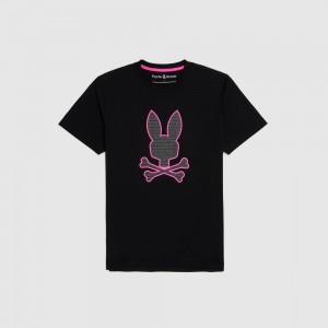 Tees Psycho Bunny Harvey Graphic Tee Hombre Negros | TX7290543
