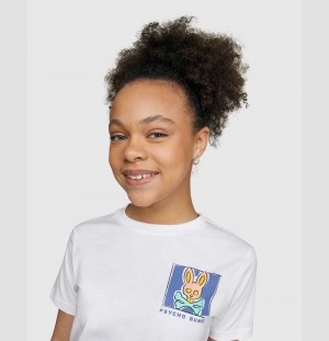 Tees Psycho Bunny James Bunny In A Box Tee Niños Blancos | EQ6830571