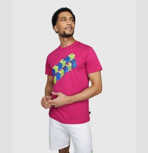 Tees Psycho Bunny Jaxson 3d Tee Hombre 656 Magenta Storm | LY9670241