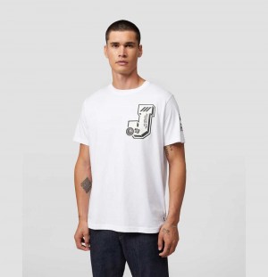 Tees Psycho Bunny Jay Versace X Psycho Bunny Mens Cotl Graphic Tee Hombre Blancos | AK3027816