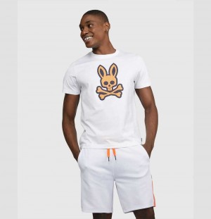 Tees Psycho Bunny Jordan Mesh Tee Hombre Blancos | GM4502378