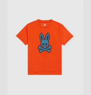 Tees Psycho Bunny Jordan Mesh Tee Niños Naranjas | DK4915823