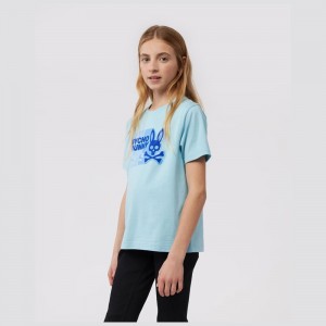 Tees Psycho Bunny Kona Graphic Tee Niños Azules | PI2940731