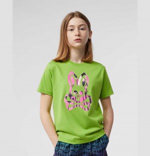 Tees Psycho Bunny Leeson Graphic Tee Niños 329 Palm Leaf | KG9307486