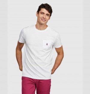 Tees Psycho Bunny Lounge Crew Neck Tee Hombre Blancos | FZ6974283