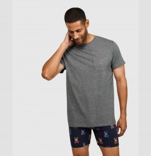 Tees Psycho Bunny Lounge Crew Neck Tee Hombre 498 Heather Storm | VG5273416