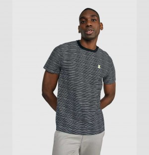 Tees Psycho Bunny Lucas Hand Drawn Stripe Tee Hombre Negros | BG4175903