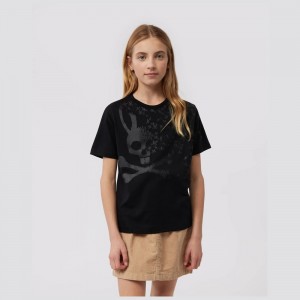 Tees Psycho Bunny Mullen Graphic Tee Niños Negros | AS3196872