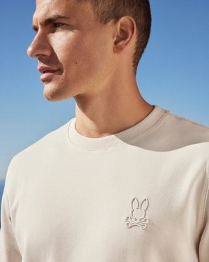 Tees Psycho Bunny OUTLINE Tee Hombre 104 Natural Linen | EU0467583