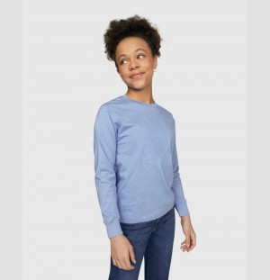 Tees Psycho Bunny Owen Long Sleeve Tee Niños Azules | SA4862107