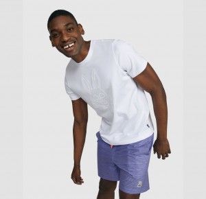 Tees Psycho Bunny Owen Tee Hombre Blancos | DU5816042