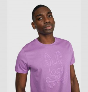 Tees Psycho Bunny Owen Tee Hombre Morados | ZP0694273